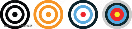Sight Crosshairs Bullseye Isolated Vector. crosshair and sight symbol. Sniper rifle aim icon. aiming to bullseye signs symbol. Business target destination icon. Focus cursor bull eye mark