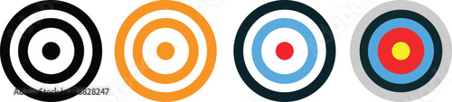 Sight Crosshairs Bullseye Isolated Vector. crosshair and sight symbol. Sniper rifle aim icon. aiming to bullseye signs symbol. Business target destination icon. Focus cursor bull eye mark photo