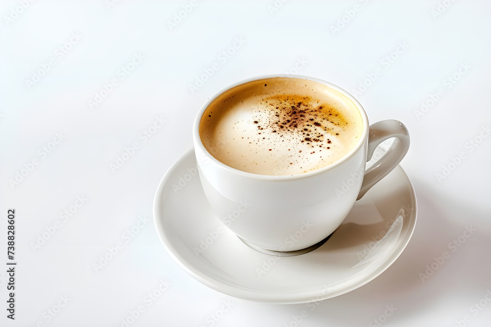 Tea coffee cup against soft background - Ai Generated