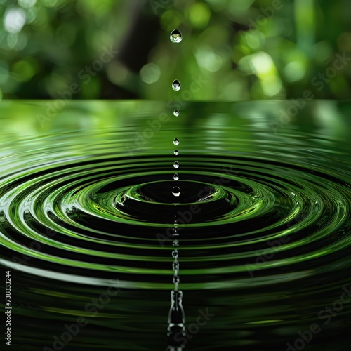 nature black and green photo, in the style of environmental awareness, water drop
