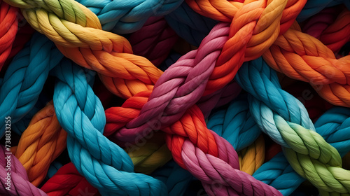 Colorful rope pattern