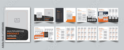Product Catalogue & Modern 16 Pages product catalog design with cover page layout template photo