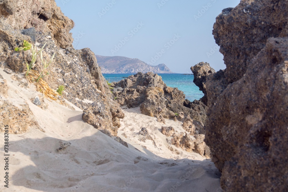 Felsen am Balos Beach auf Kreta