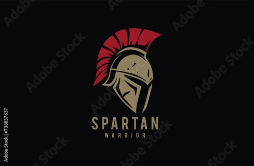 Awesome vector spartan logo design luxury premium