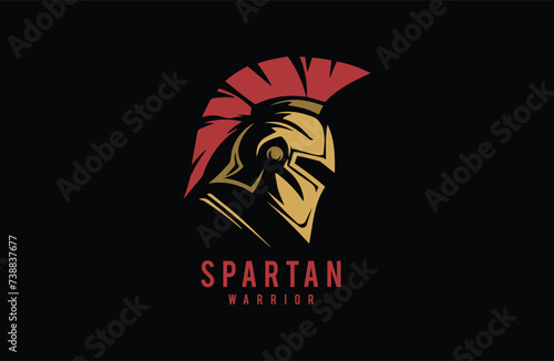 Awesome vector spartan logo design luxury premium