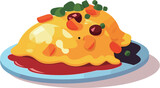Colorful Omurice (Japanese Omelette Rice)