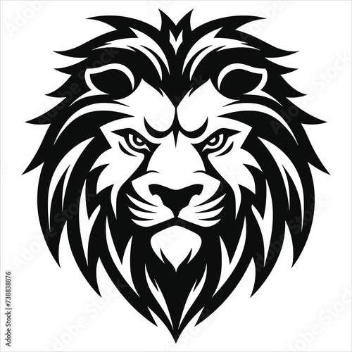 graceful power the black vector lion emblem fiercely