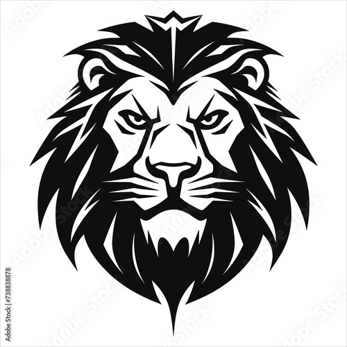 graceful power the black vector lion emblem fiercely