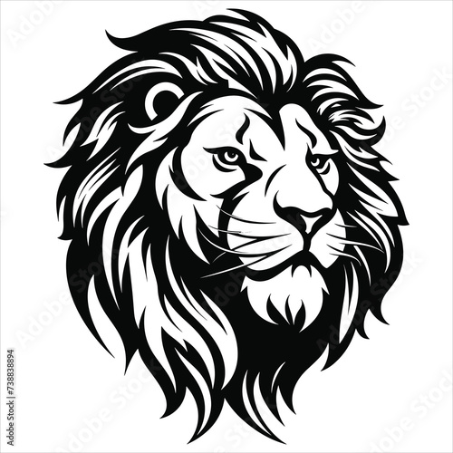 graceful power the black vector lion emblem fiercely