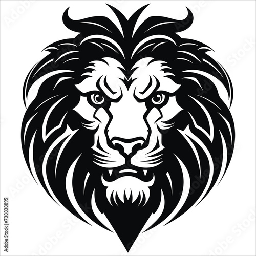 graceful power the black vector lion emblem fiercely