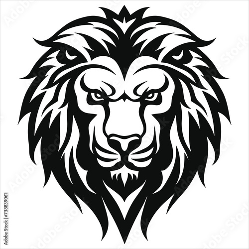 graceful power the black vector lion emblem fiercely