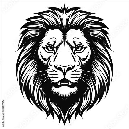 graceful power the black vector lion emblem fiercely