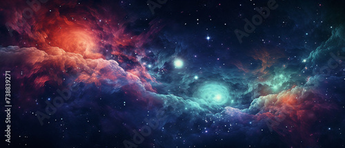 A mesmerizing digital depiction of a galaxy  showcasing swirling patterns and vibrant colors.