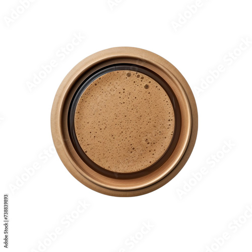 Paper coffee cup isolated on transparent background.