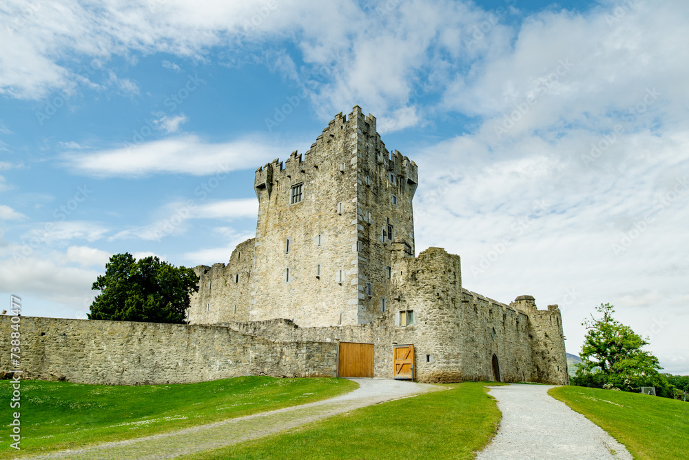 Ross Castle, 15th-century tower house and keep on the edge of Lough Leane, in Killarney National Park, County Kerry, Ireland.