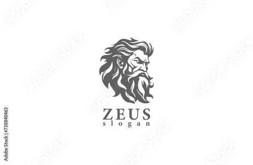 premium luxury zeus logo design vector illustration