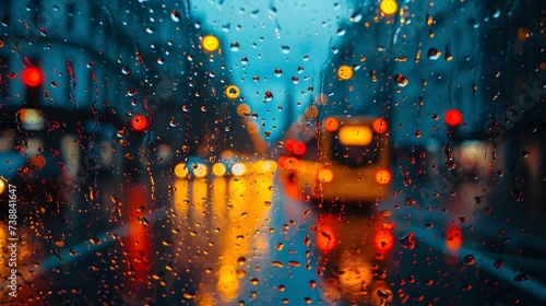 texture of a cityscape during a rainy day