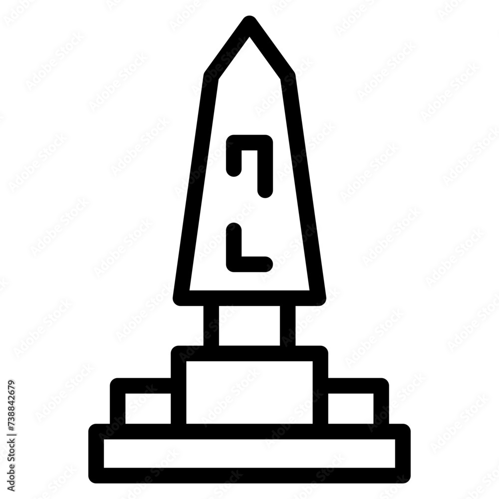 monument line icon monument line icon