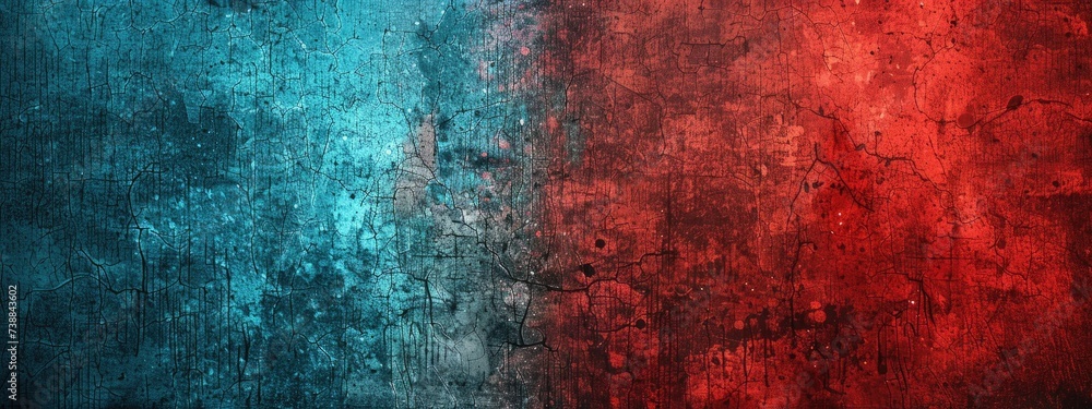 Obraz premium Red and blue grunge textures for poster and web banner design, perfect for extreme, sportswear, racing, cycling, football, motocross