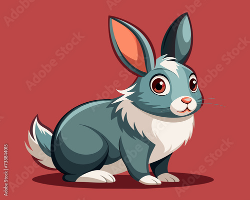 rabbit bunny coney cony hare lagomorph lapin animal pet vector illustration cartoon pretty cute perfect beautiful amazing
