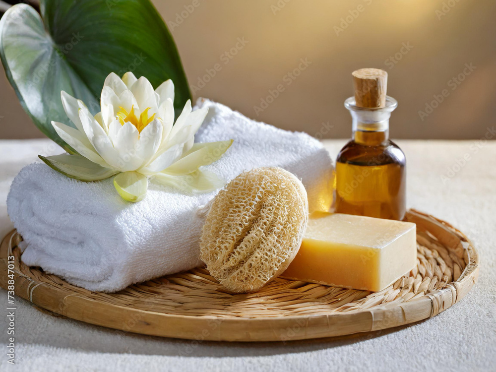 Gua sha facial stone, cosmetic bottles, towels and candle on wooden background still life stock photo images. Spa and wellness setting with massage stone. Beauty spa treatment composition images Gua sha facial stone, cosmetic bottles, towels and candle on wooden background still life stock photo images. Spa and wellness setting with massage stone. Beauty spa treatment composition images
