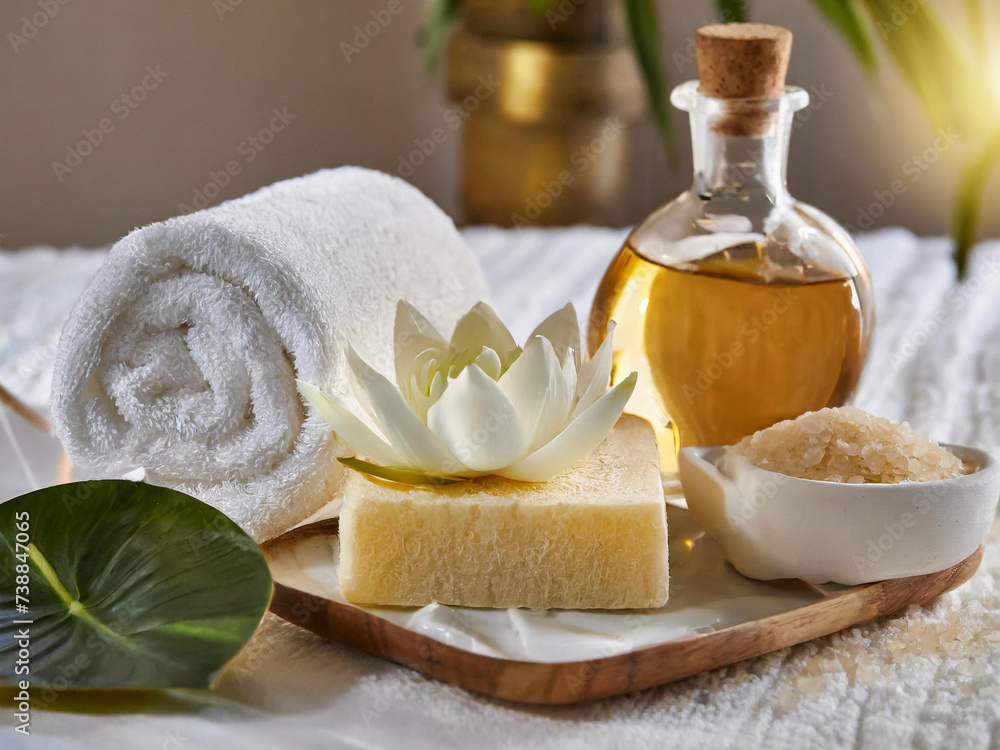 Gua sha facial stone, cosmetic bottles, towels and candle on wooden background still life stock photo images. Spa and wellness setting with massage stone. Beauty spa treatment composition images Gua sha facial stone, cosmetic bottles, towels and candle on wooden background still life stock photo images. Spa and wellness setting with massage stone. Beauty spa treatment composition images