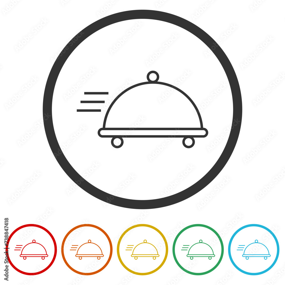 Fast food icon. Set icons in color circle buttons Fast food icon. Set icons in color circle buttons