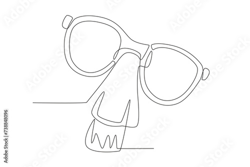 Glasses often worn by clowns