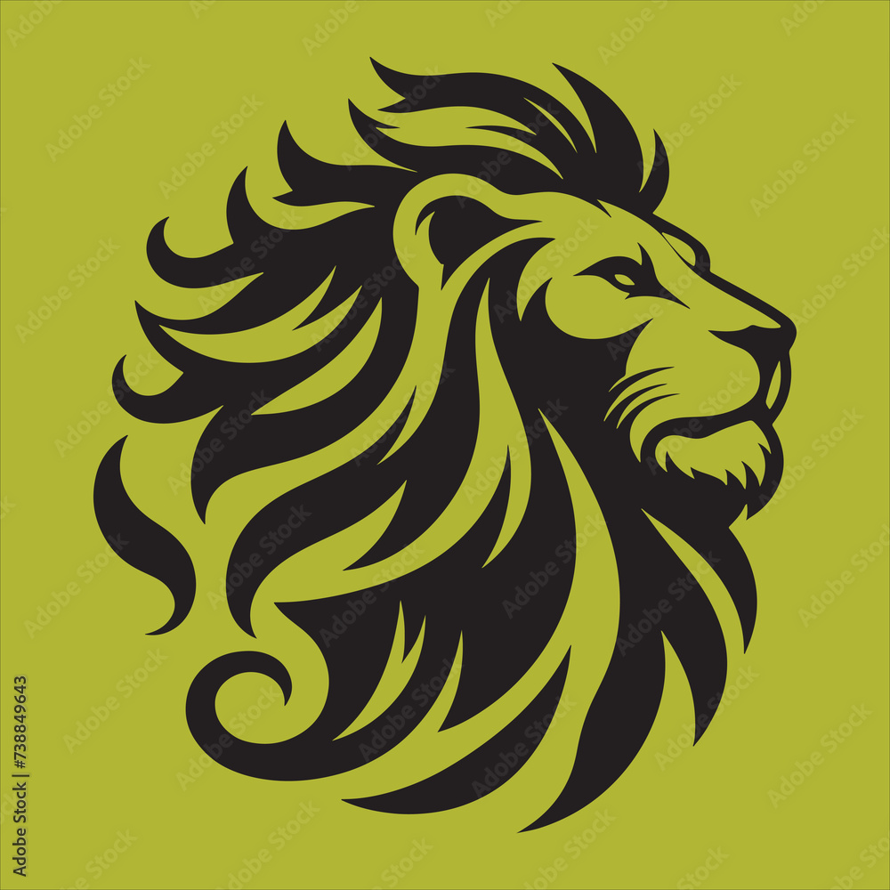Fototapeta premium Silhouette Vector design of a Lion Icon