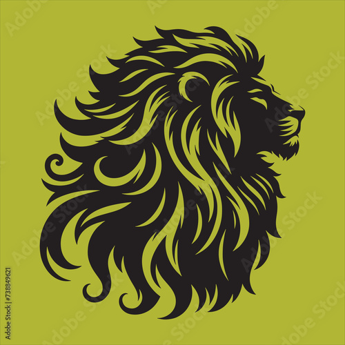 Silhouette Vector design of a Lion  Icon