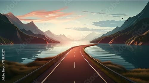 A wide open road that captures the feeling of endless possibilities midway through a road trip