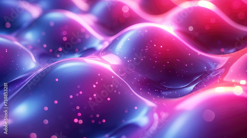 Abstract background purple blue waves, colored shiny background.