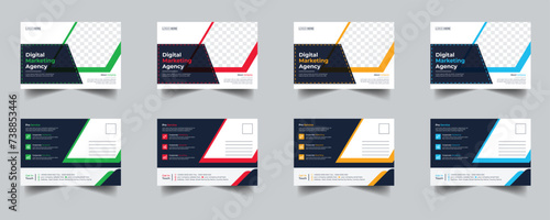 Modern Creative Corporate Post Card Template, Vector Template for Opening Invitation Editable, Professional Business Postcard Design, Event Card Design, Invitation Design, Direct Mail EDDM Template