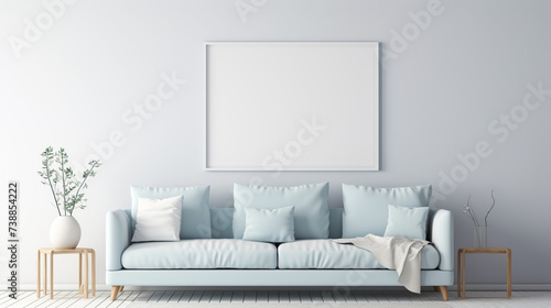 interior design 3d sofa rendering and living room generative ai