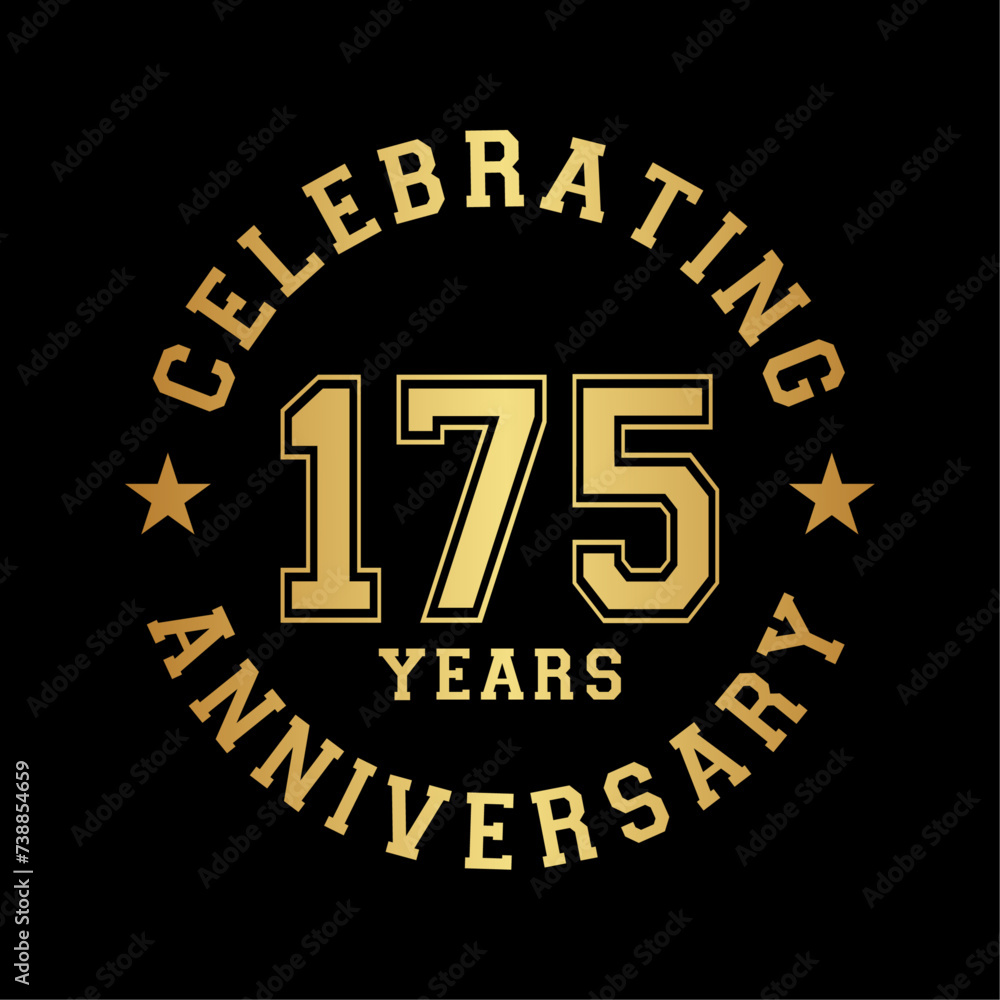 175 years anniversary celebration design template. 175th vector and illustration.