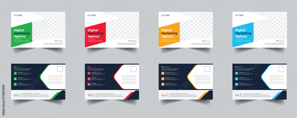 Modern Creative Corporate Post Card Template, Vector Template for Opening Invitation Editable, Professional Business Postcard Design, Event Card Design, Invitation Design, Direct Mail EDDM Template Modern Creative Corporate Post Card Template, Vector Template for Opening Invitation Editable, Professional Business Postcard Design, Event Card Design, Invitation Design, Direct Mail EDDM Template