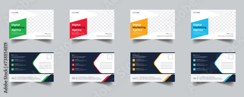Modern Creative Corporate Post Card Template, Vector Template for Opening Invitation Editable, Professional Business Postcard Design, Event Card Design, Invitation Design, Direct Mail EDDM Template