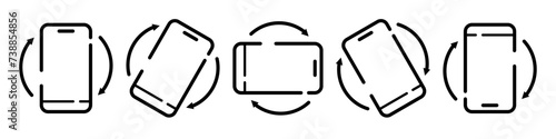 Rotate Mobile phone icon set