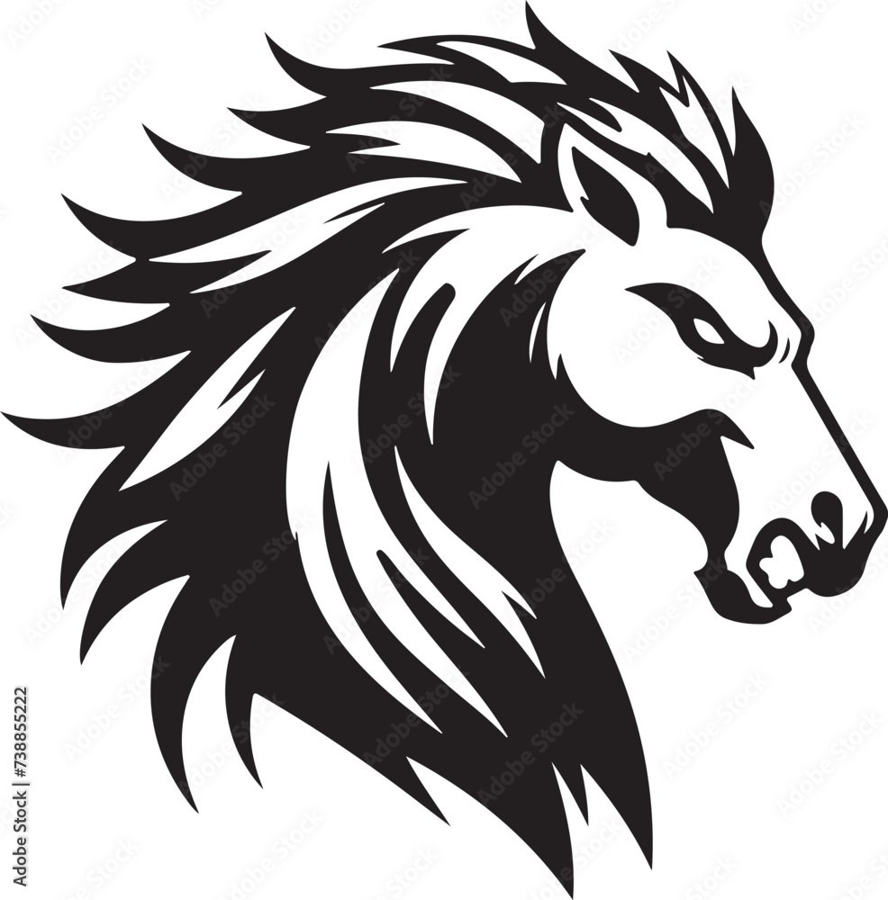 Best Horse Head vector, Silhouette, illustration. 