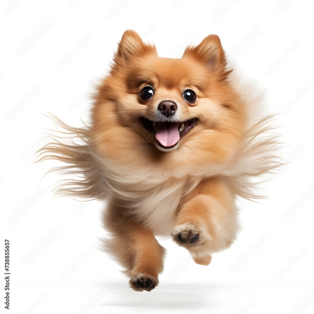 pomeranian dog isolated on white pomeranian dog isolated on white