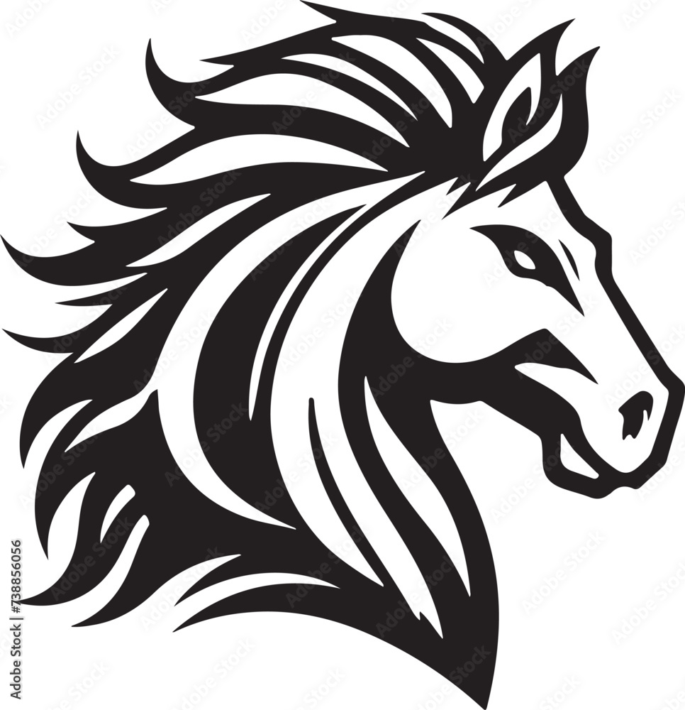 Best Horse Head vector, Silhouette, illustration. 