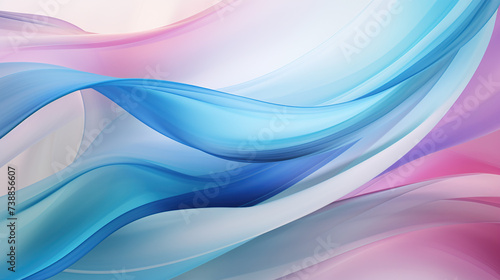 abstract blue background big curvy and blue waves generative ai