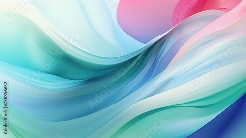 abstract background big curves big waves soft blue and green soft colors