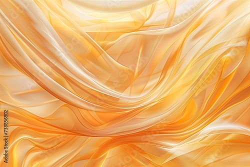 Background. The texture of yellow silk.Natural, golden fabric with curves.. abstract orange background