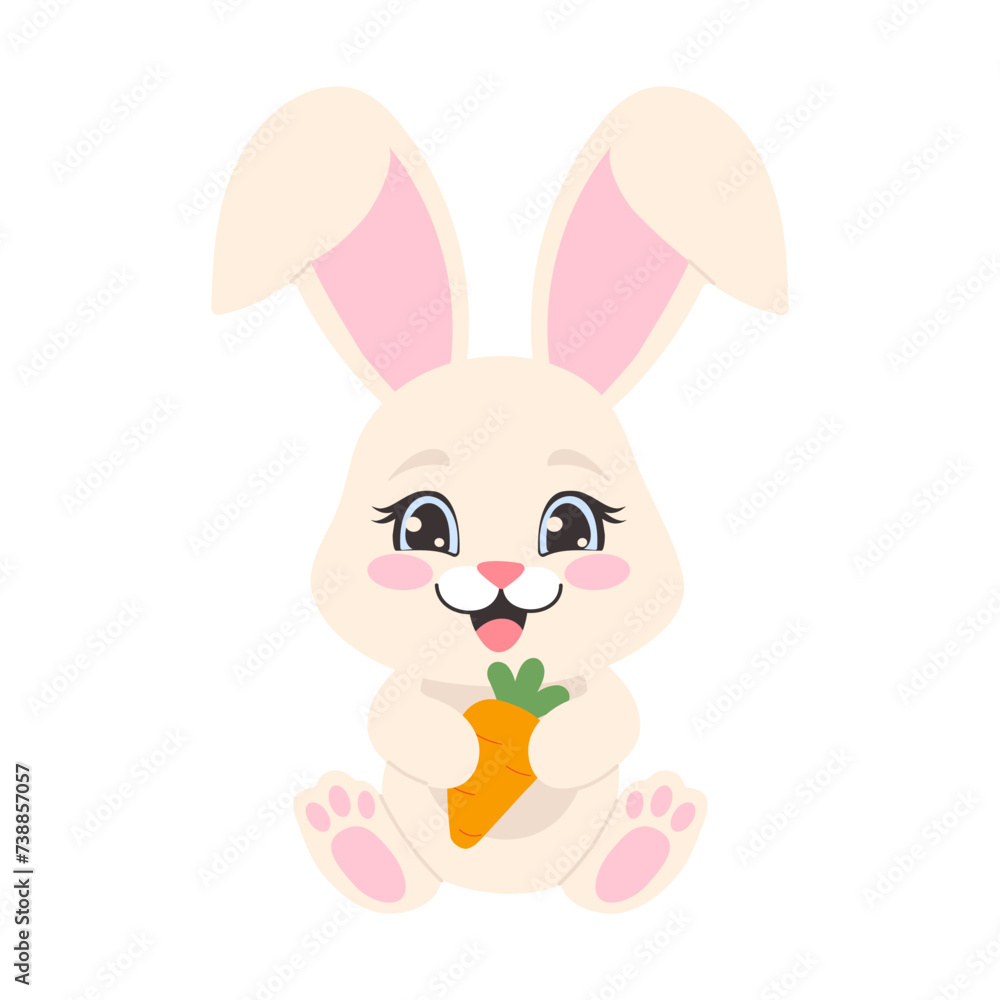 easter bunny with carrot easter bunny with carrot