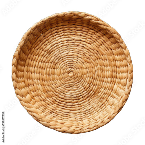 A straw plate png / transparent