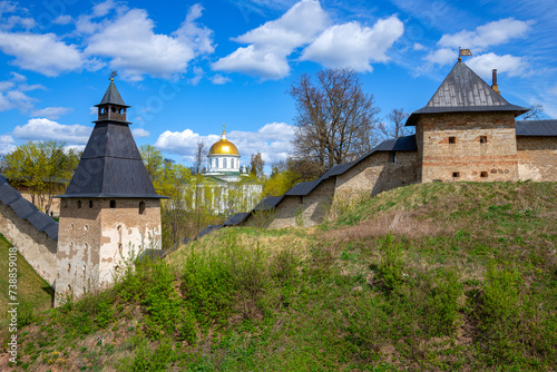 The ancient Pskov-Pechersk Monastery. Pechory, Pskov region, Russia photo