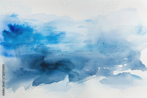 Abstract light blue watercolor for background photo