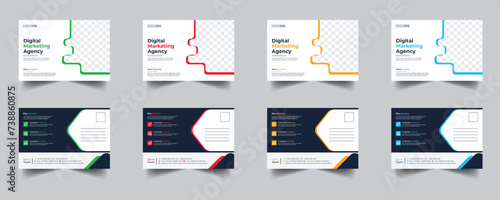 Modern Creative Corporate Post Card Template, Vector Template for Opening Invitation Editable, Professional Business Postcard Design, Event Card Design, Invitation Design, Direct Mail EDDM Template