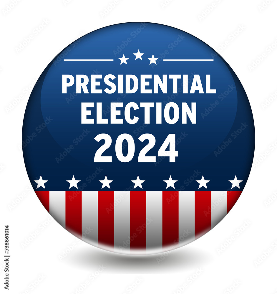 Presidential Election 2024 in USA - Election Badge Presidential Election 2024 in USA - Election Badge